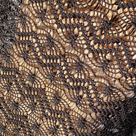 EXPRESS - vest tank: black scoop neck open knit sheer w sequins - L - Picture 12 of 16